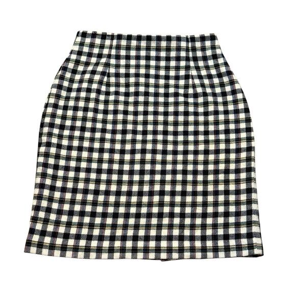 VTG Talbots 100% Wool Pencil Skirt Womens Size 8 Colorful Preppy Tartan Plaid - Picture 1 of 8